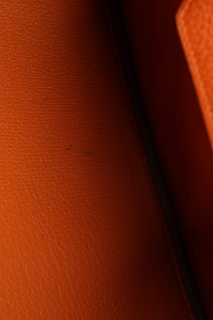 2005 Hermès Birkin JPG HAC in Orange Clemence Leather with Palladium Hardware