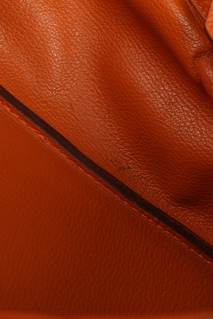 2005 Hermès Birkin JPG HAC in Orange Clemence Leather with Palladium Hardware