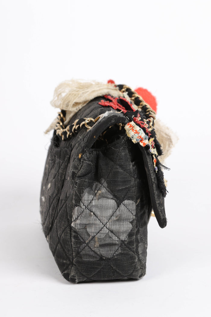 RARE Chanel Floral Embellished Single Flap Bag
