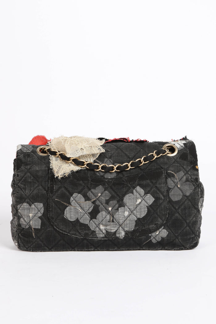 RARE Chanel Floral Embellished Single Flap Bag