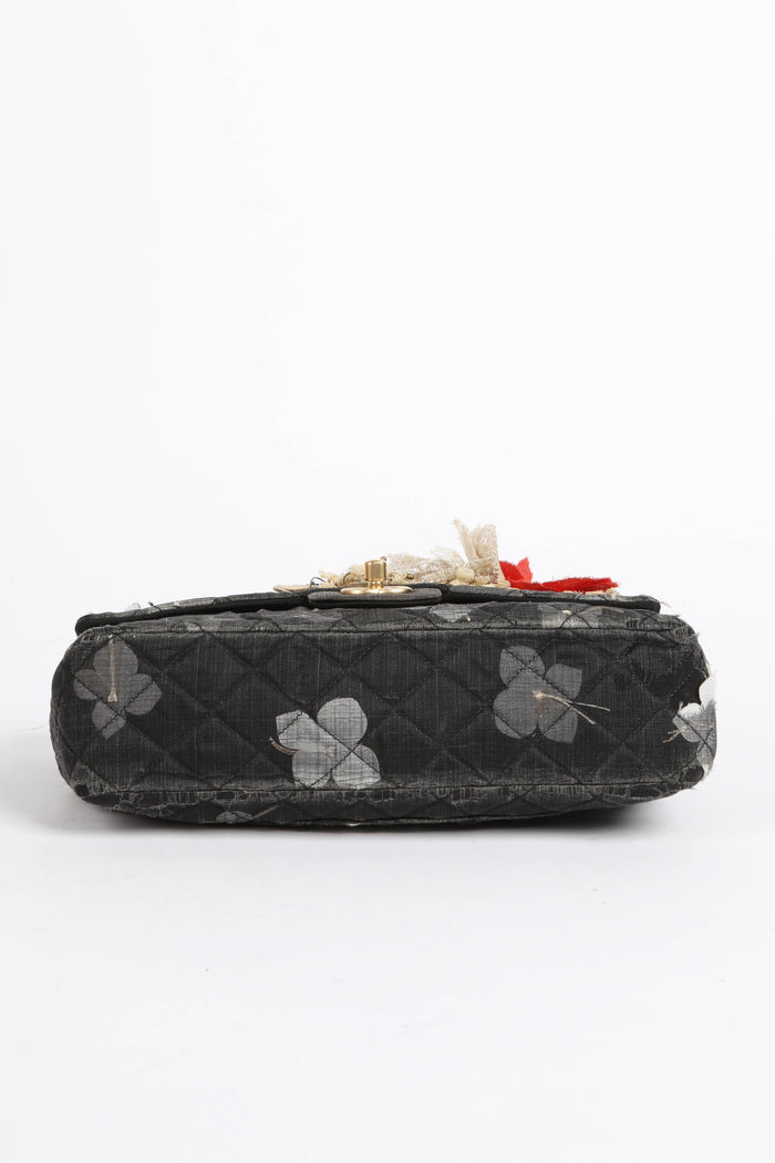 RARE Chanel Floral Embellished Single Flap Bag