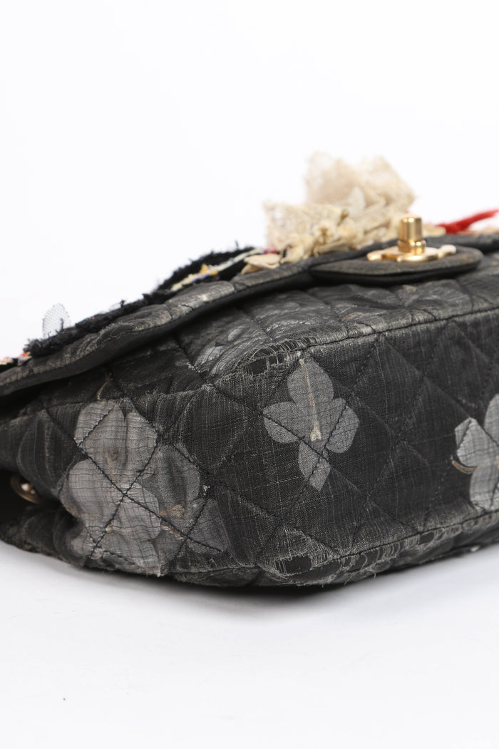 RARE Chanel Floral Embellished Single Flap Bag