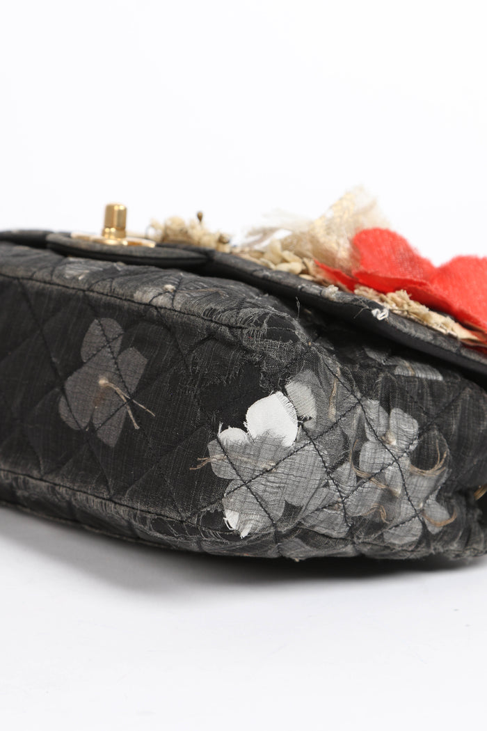 RARE Chanel Floral Embellished Single Flap Bag