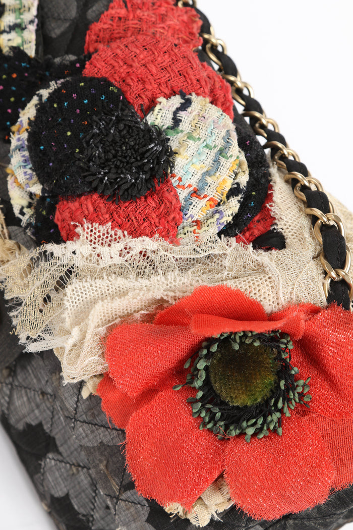 RARE Chanel Floral Embellished Single Flap Bag