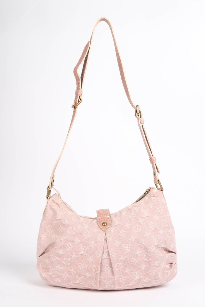 RARE Louis Vuitton Rose Monogram Denim Slightly Crossbody Bag