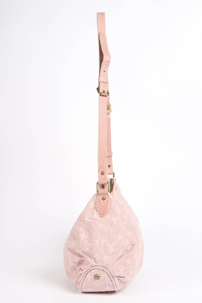 RARE Louis Vuitton Rose Monogram Denim Slightly Crossbody Bag