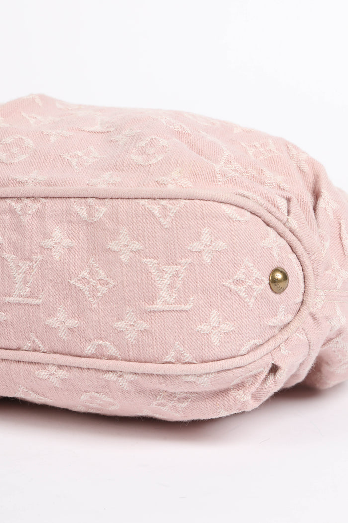 RARE Louis Vuitton Rose Monogram Denim Slightly Crossbody Bag