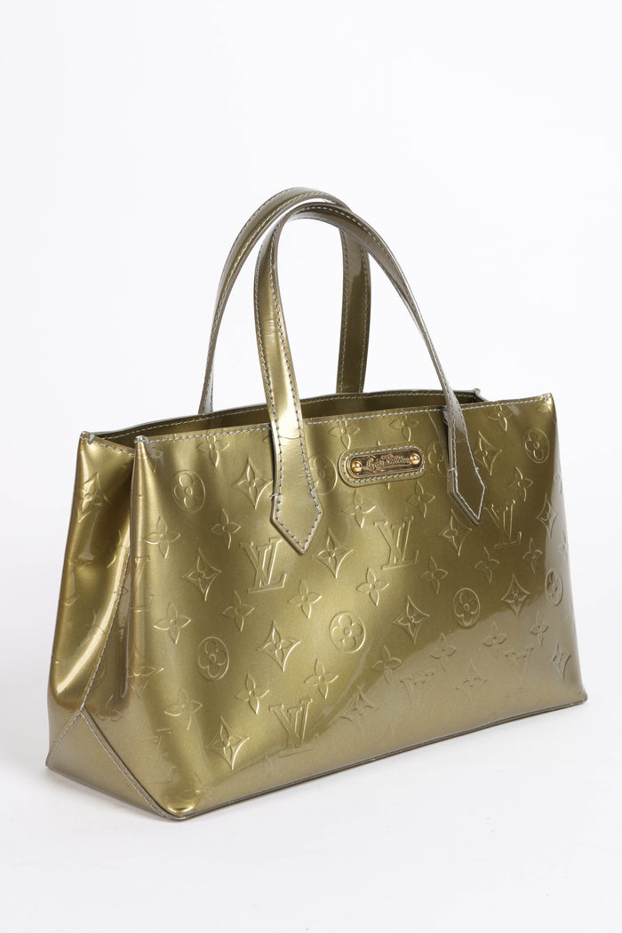 Vintage Louis Vuitton Green Monogram Vernis Wilshire Tote Bag