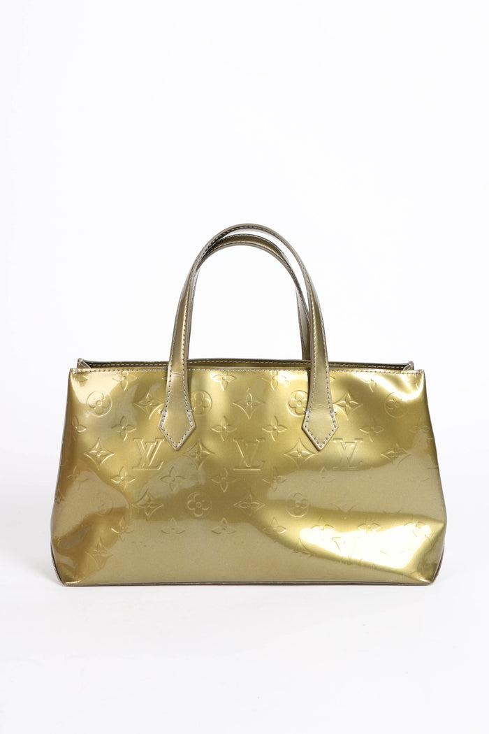 Vintage Louis Vuitton Green Monogram Vernis Wilshire Tote Bag