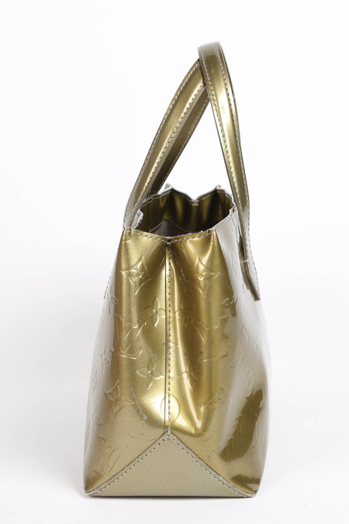 Vintage Louis Vuitton Green Monogram Vernis Wilshire Tote Bag
