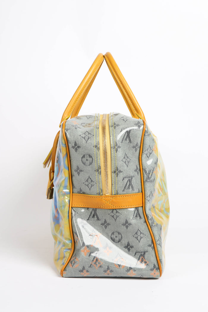 2000s Louis Vuitton Richard Prince Yellow Jaune Weekender Top Handle Bag