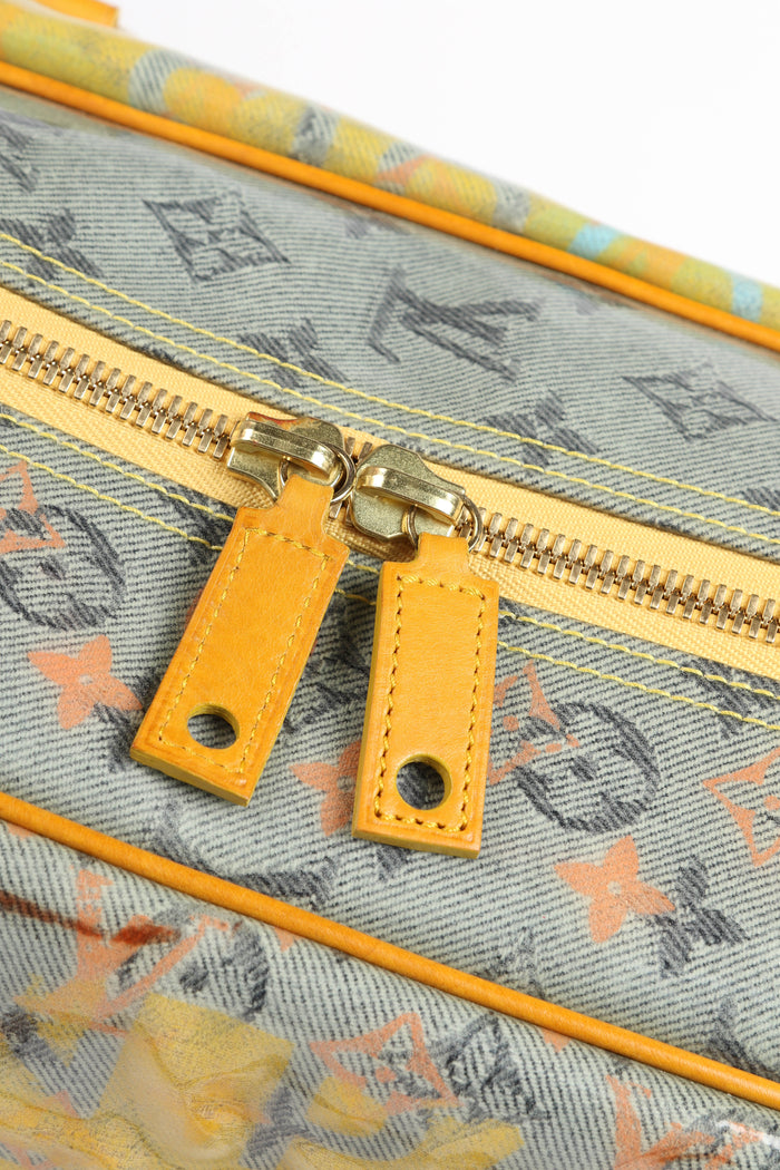 2000s Louis Vuitton Richard Prince Yellow Jaune Weekender Top Handle Bag