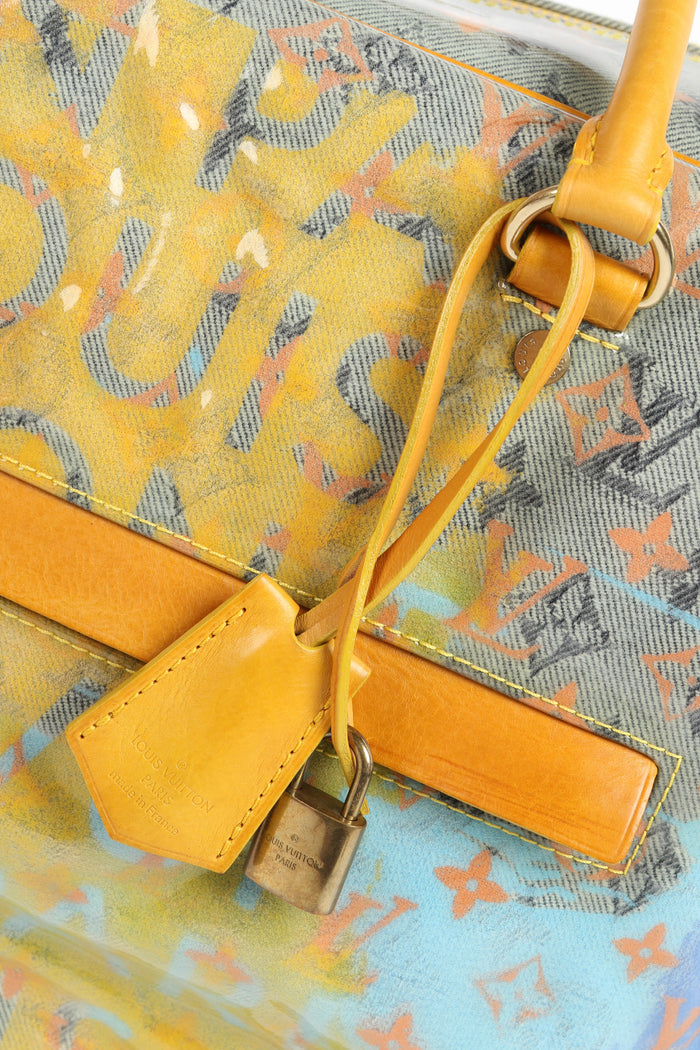 2000s Louis Vuitton Richard Prince Yellow Jaune Weekender Top Handle Bag