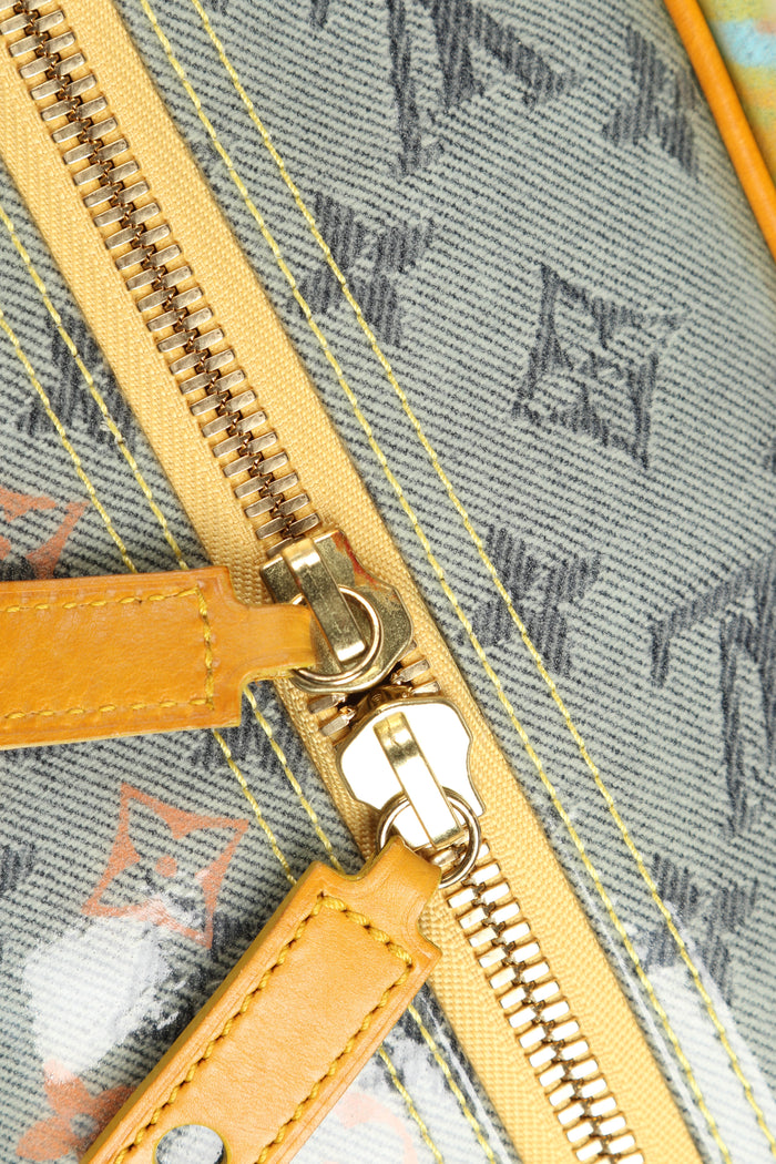 2000s Louis Vuitton Richard Prince Yellow Jaune Weekender Top Handle Bag