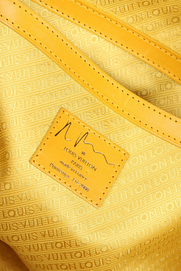 2000s Louis Vuitton Richard Prince Yellow Jaune Weekender Top Handle Bag