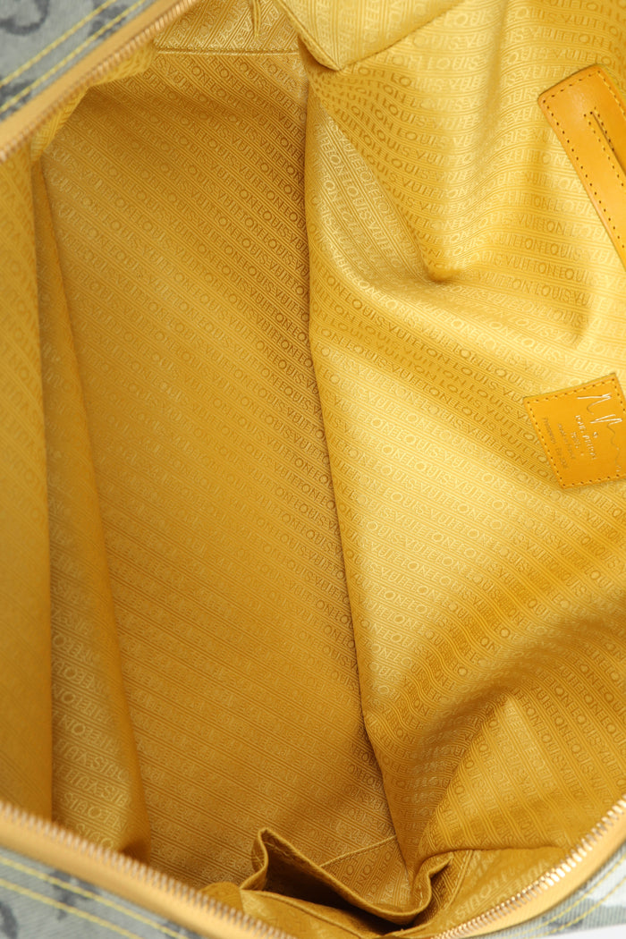 2000s Louis Vuitton Richard Prince Yellow Jaune Weekender Top Handle Bag