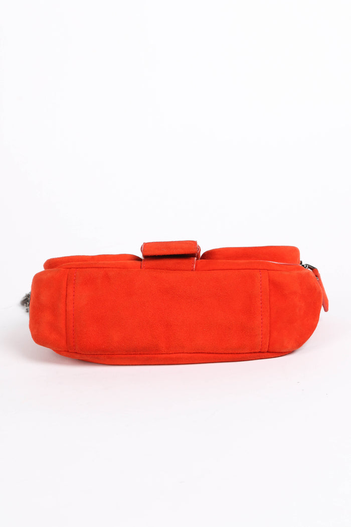Prada Orange Suede Mini Shoulder Bag