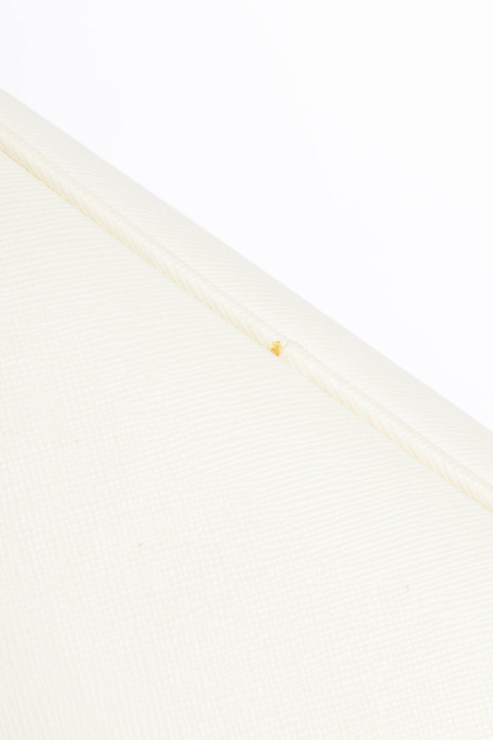 Prada White Saffiano Lux Bowler Shoulder Bag