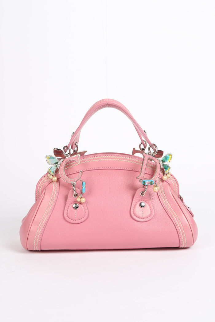 Limited Edition 2000s Christian Dior Pink Leather Butterfly Detective Bag