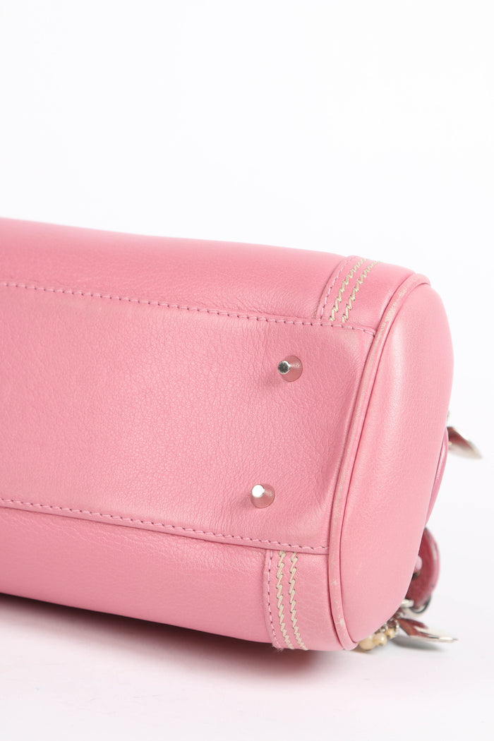 Limited Edition 2000s Christian Dior Pink Leather Butterfly Detective Bag