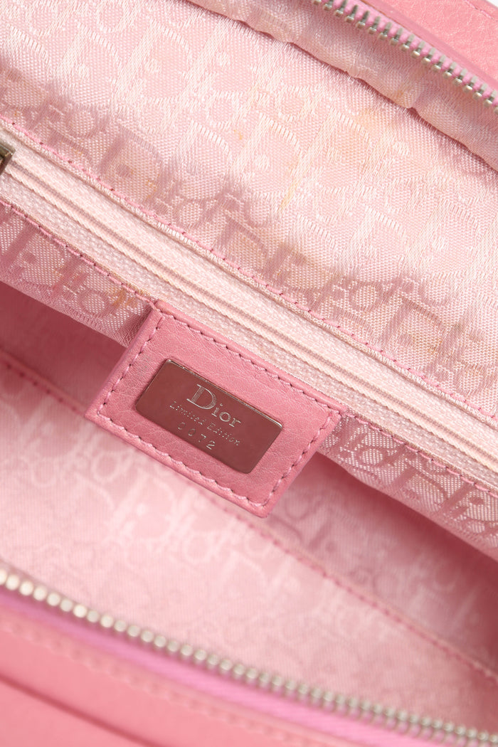 Limited Edition 2000s Christian Dior Pink Leather Butterfly Detective Bag