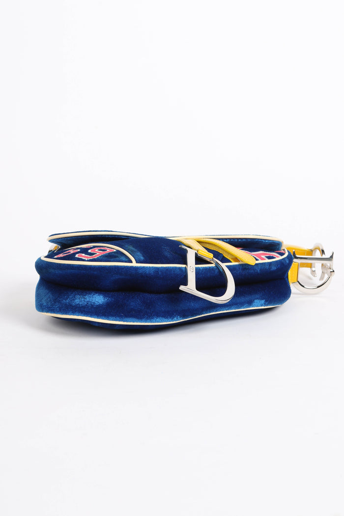 RARE 2003 Christian Dior John Galliano Adiorable Blue Saddle Bag