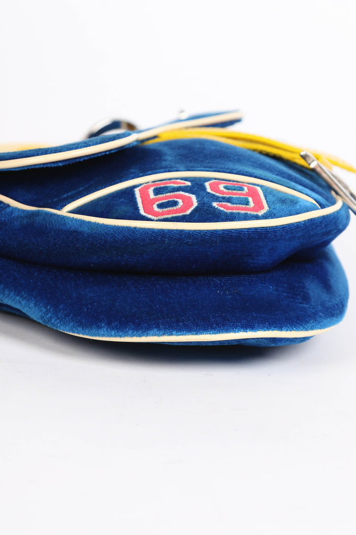 RARE 2003 Christian Dior John Galliano Adiorable Blue Saddle Bag