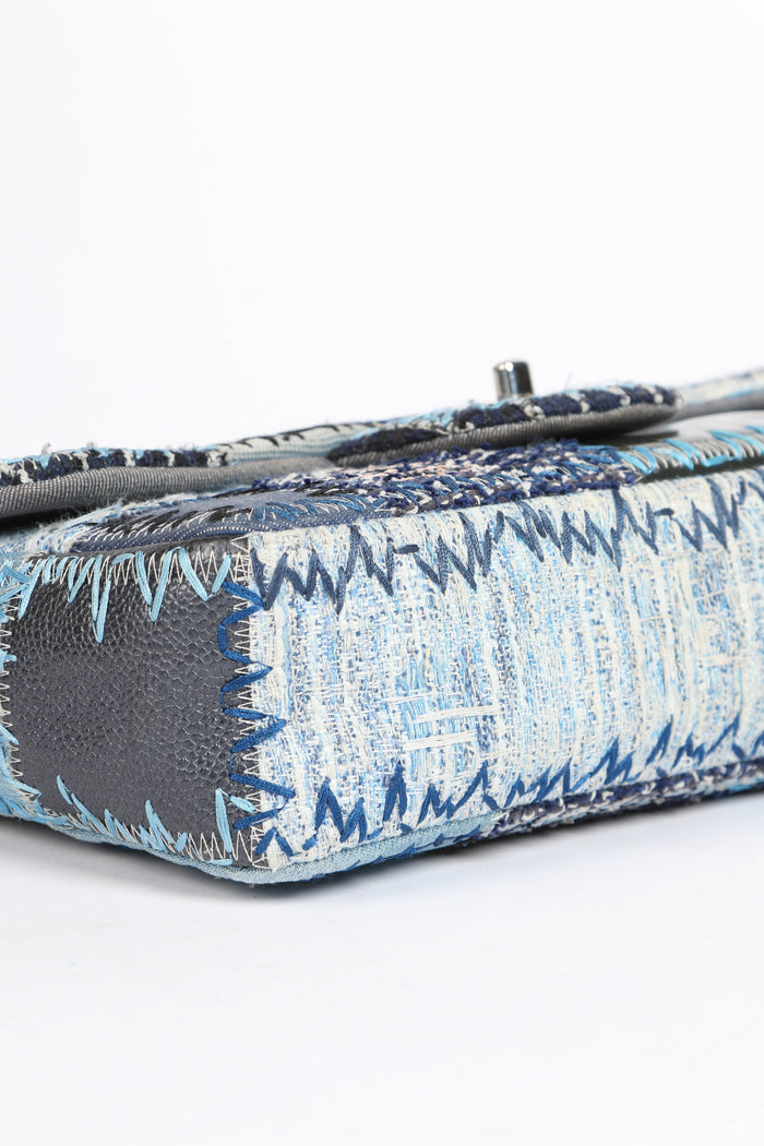 RARE 2010s Chanel Denim Patchwork Medium Flap Shoulder Bag