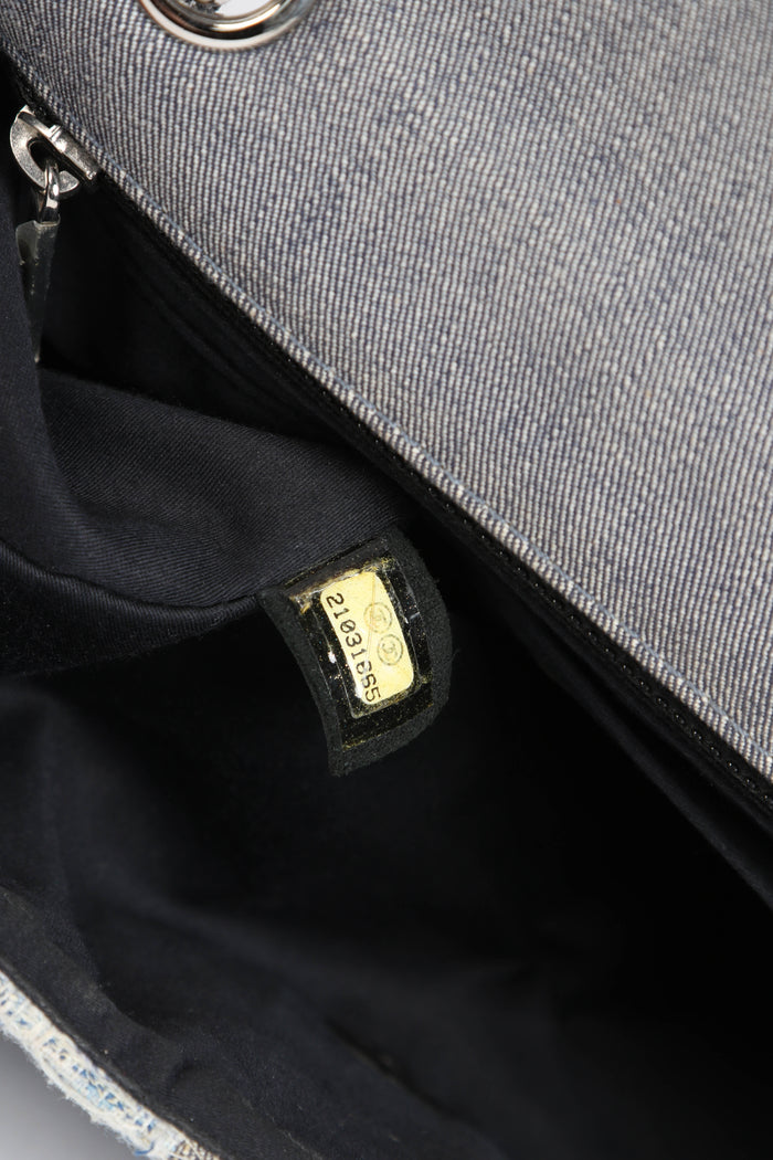 RARE 2010s Chanel Denim Patchwork Medium Flap Shoulder Bag