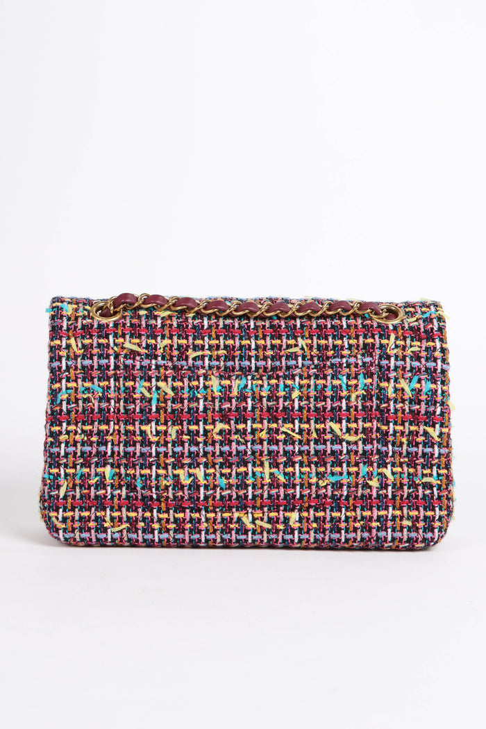 2020s Chanel Multicoloured Tweed Medium Double Flap Bag