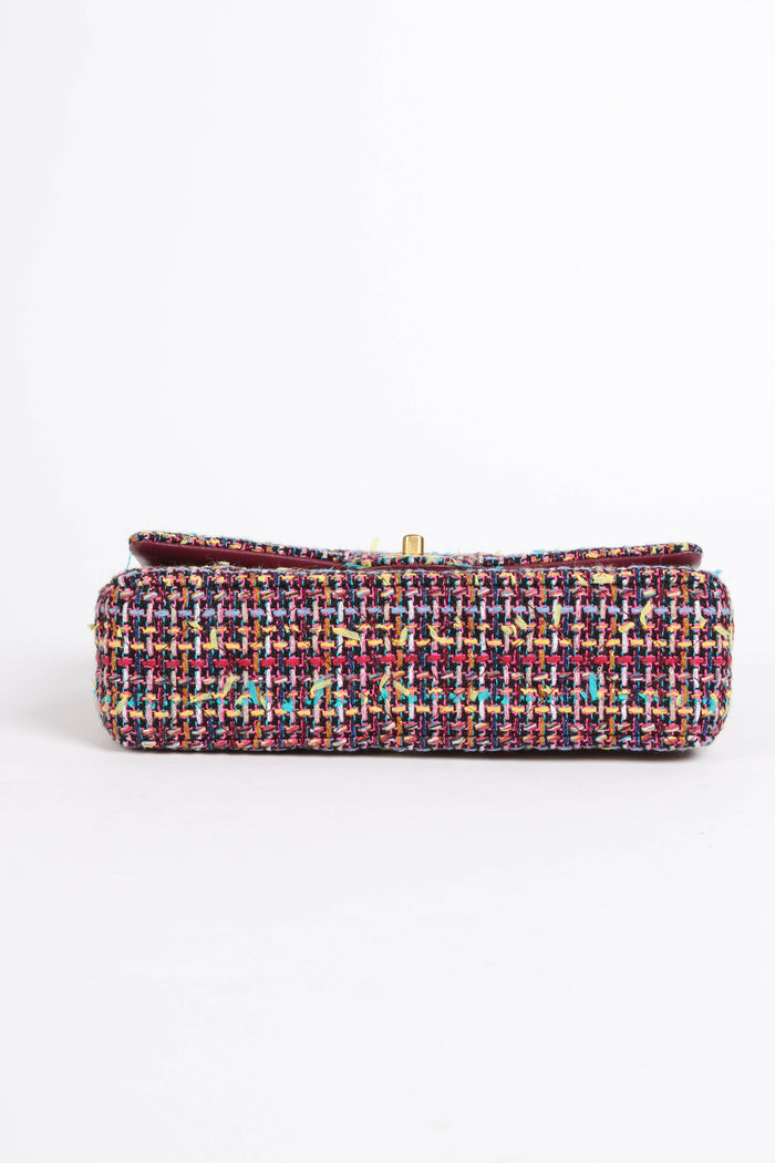 2020s Chanel Multicoloured Tweed Medium Double Flap Bag