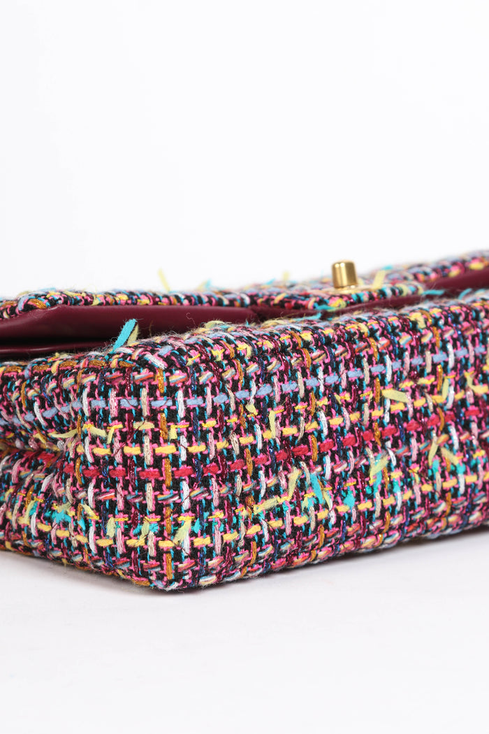2020s Chanel Multicoloured Tweed Medium Double Flap Bag