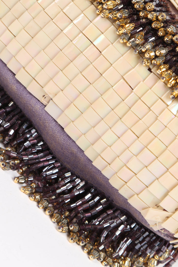 SUPER RARE Fendi Gold Bead Embellished Baguette Bag