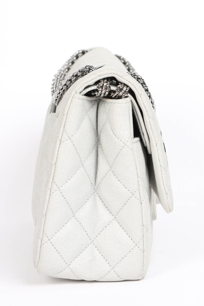 RARE 2010s Chanel Space Charms Re-issue 2.55 Double Flap Shoulder Bag