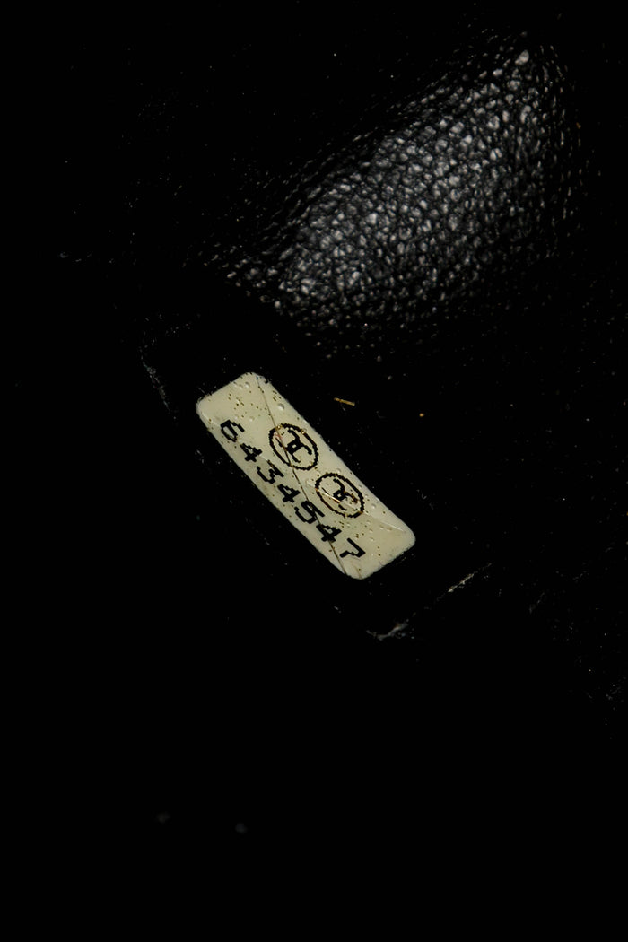 2000s Chanel Black Patent Leather East West Chocolate Bar Shoulder Bag