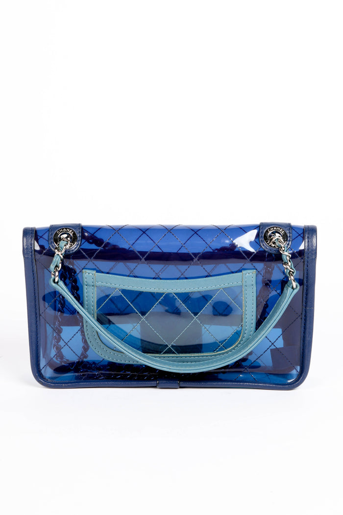 2018 Chanel Blue Coco Splash Small Single Flap Shoulder Bag