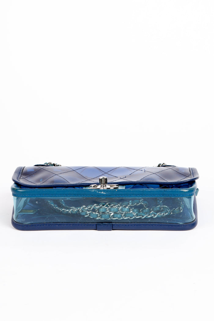 2018 Chanel Blue Coco Splash Small Single Flap Shoulder Bag