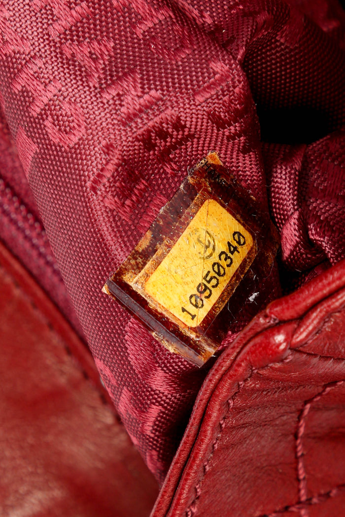 2000s Chanel Burgundy Leather No.5 Camellia Single Flap Shoulder Bag