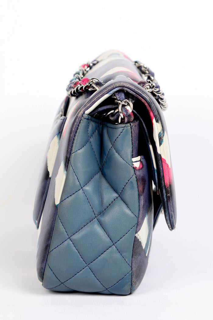 RARE 2010s Chanel Blue Airline Medium Double Flap Shoulder Bag