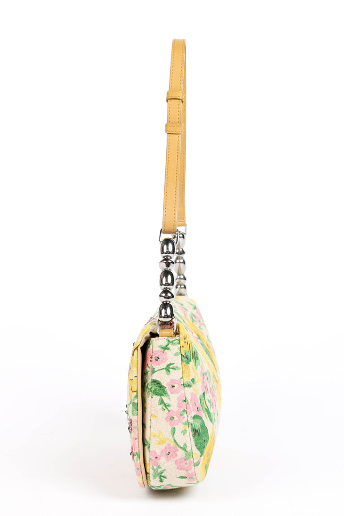 Limited Edition Christian Dior Floral Beaded Malice Shoulder Bag