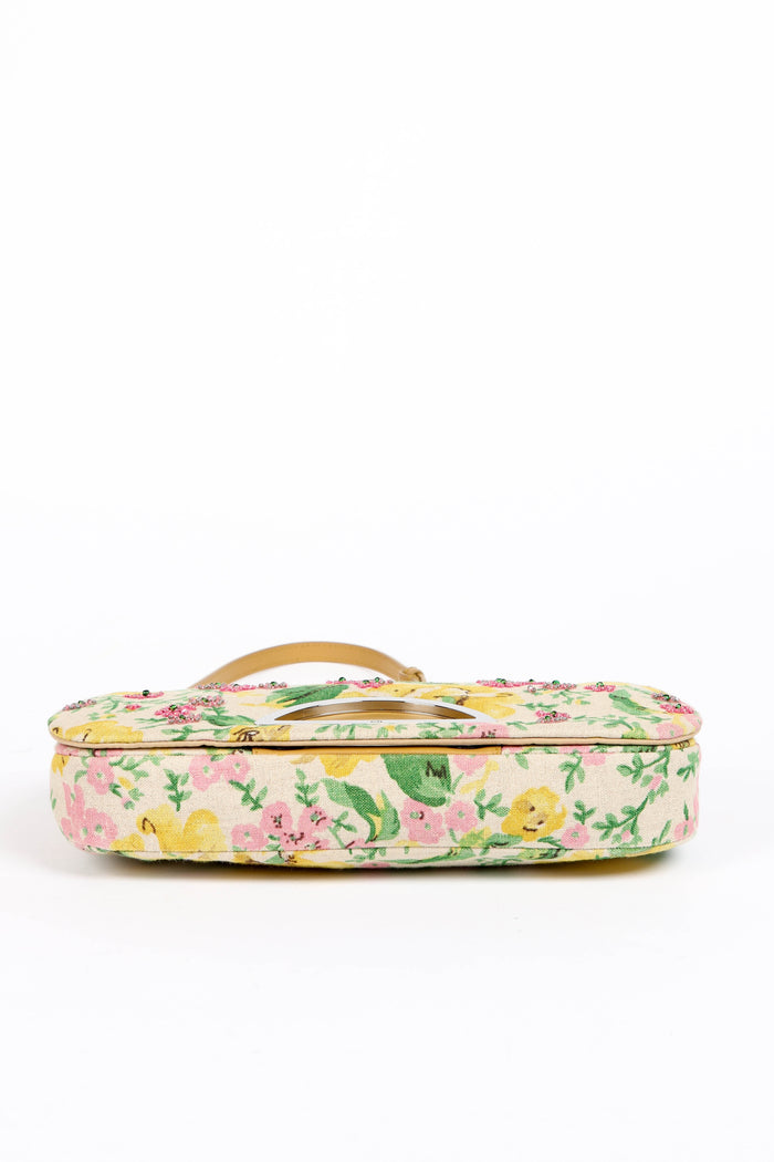 Limited Edition Christian Dior Floral Beaded Malice Shoulder Bag