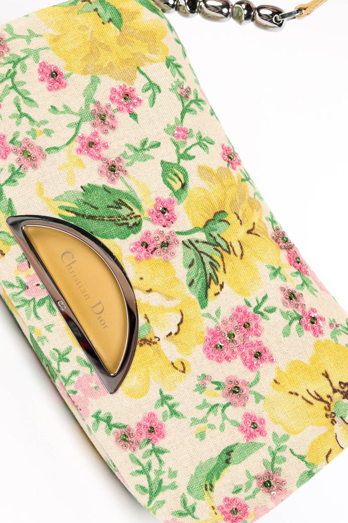 Limited Edition Christian Dior Floral Beaded Malice Shoulder Bag