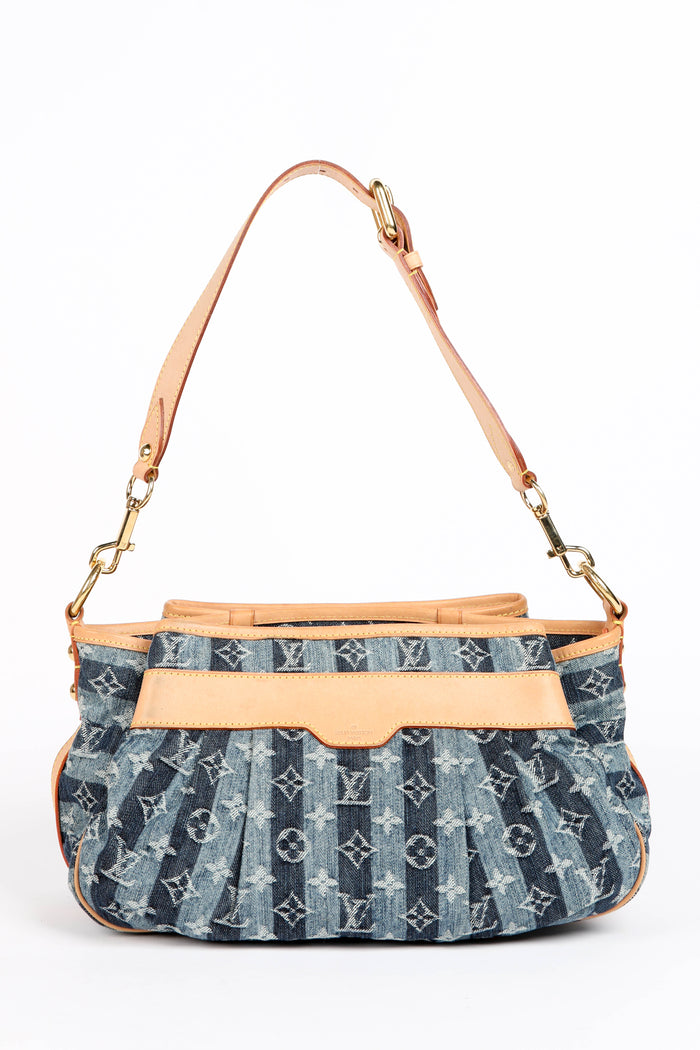 Vintage Louis Vuitton Monogram Denim Raye Shoulder Bag