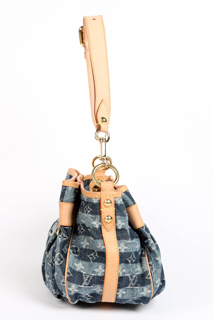 Vintage Louis Vuitton Monogram Denim Raye Shoulder Bag