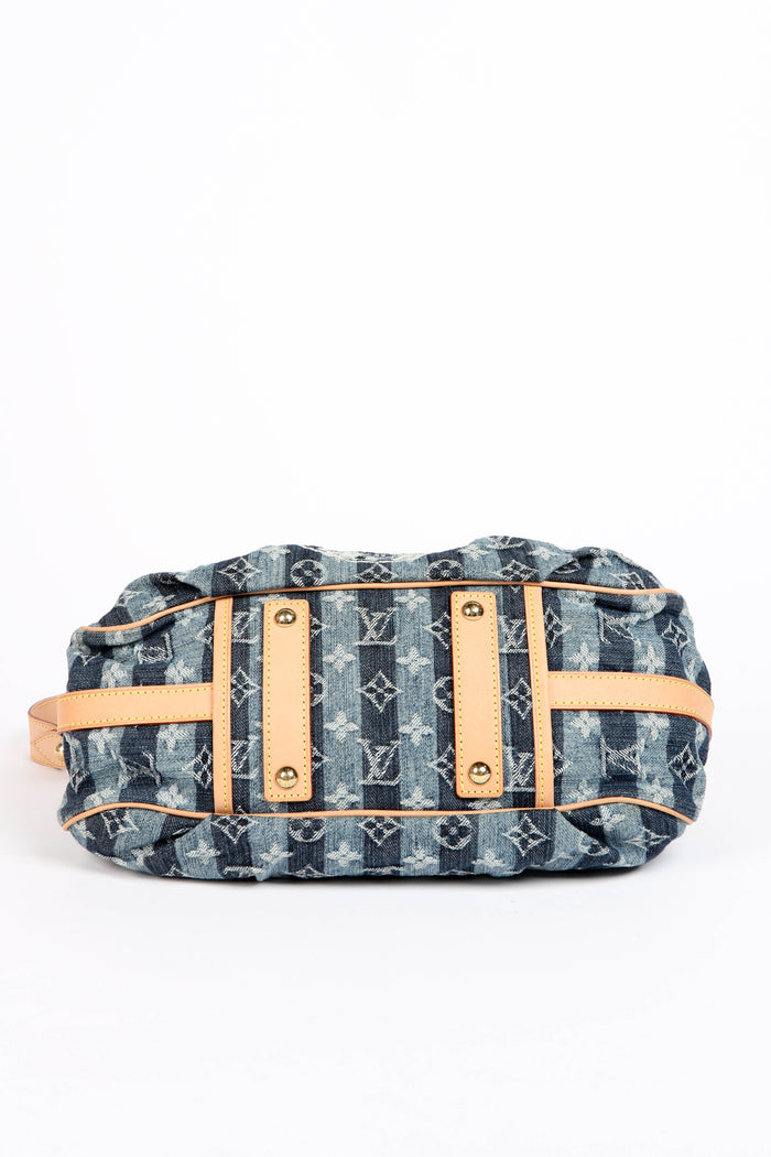 Vintage Louis Vuitton Monogram Denim Raye Shoulder Bag