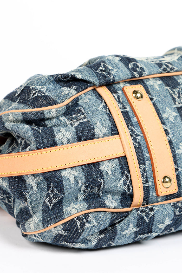 Vintage Louis Vuitton Monogram Denim Raye Shoulder Bag