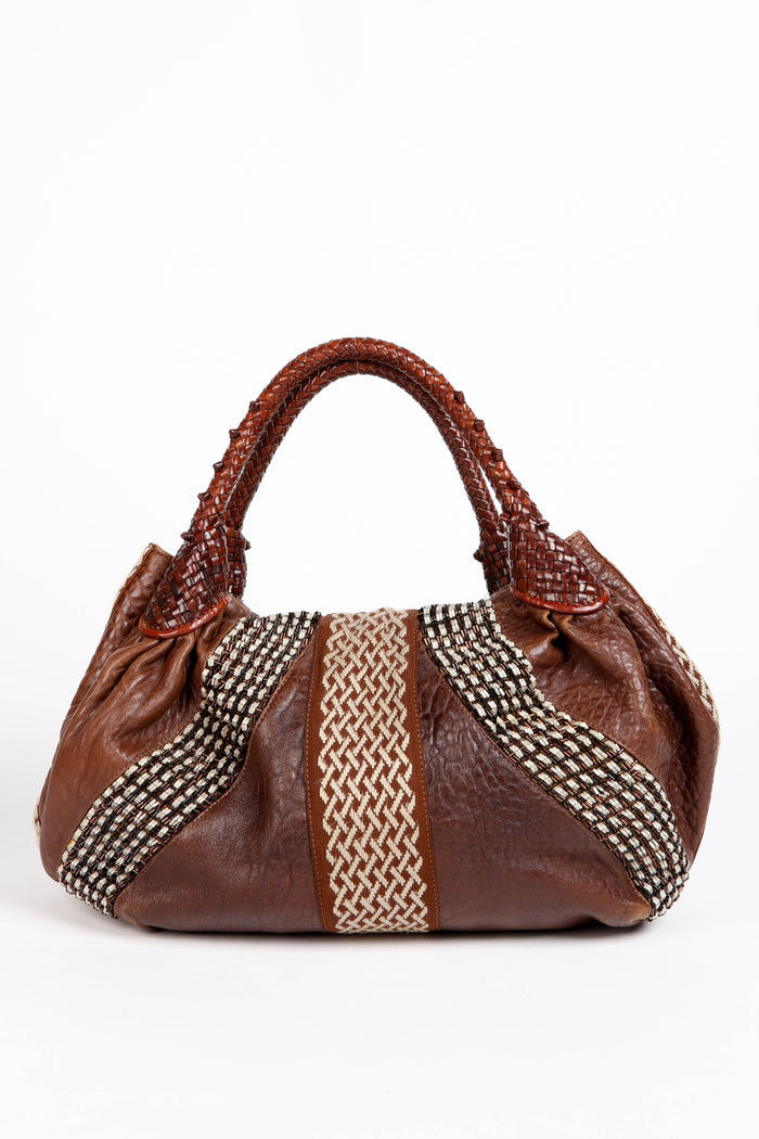 RARE Vintage Fendi Bead Embellished Leather Spy Bag