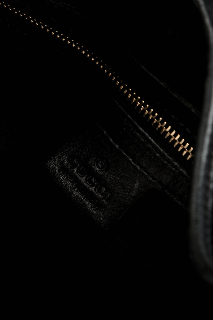RARE Gucci Black Suede Stud Embellished Jackie Shoulder Bag