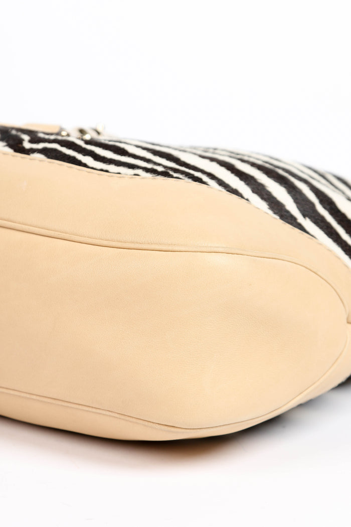 Vintage Gucci Zebra Print Pony Hair Jackie Shoulder Bag