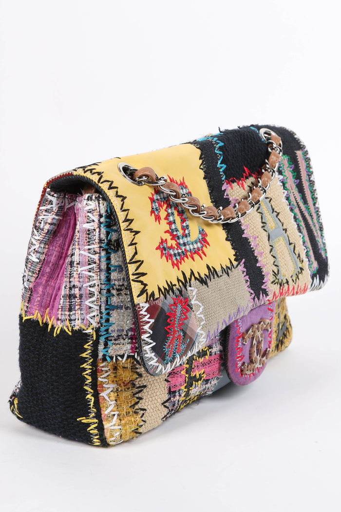 RARE 2000s Chanel Patchwork Jumbo Single Flap Shoulder Bag